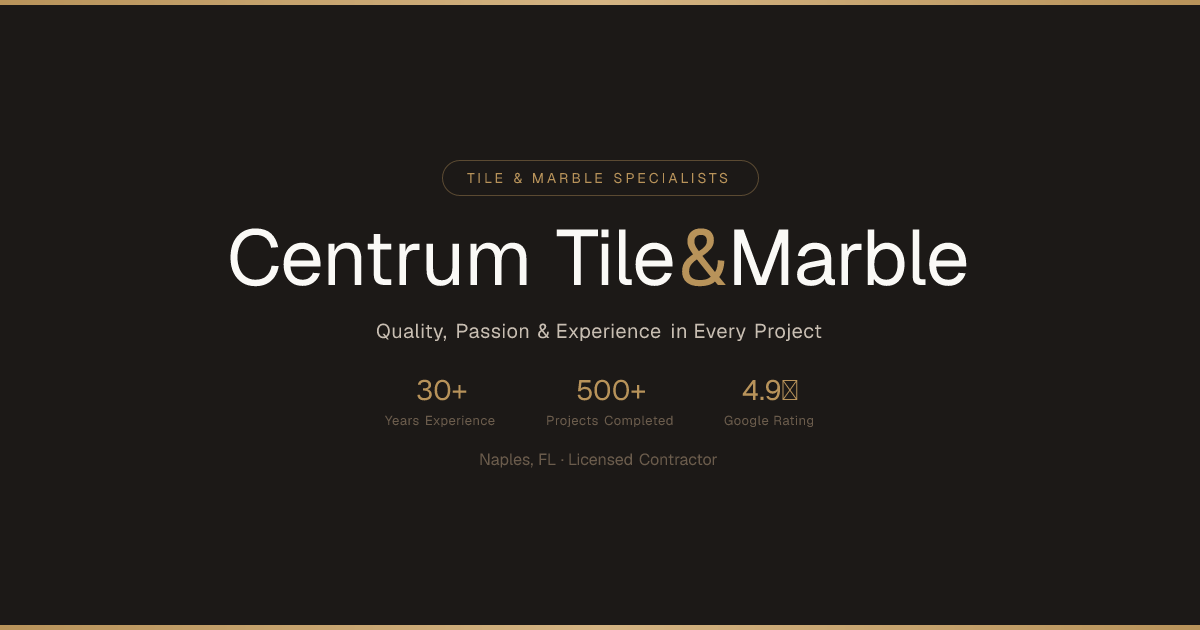 Centrum Tile and Marble website preview